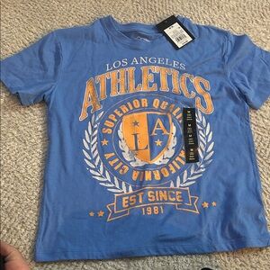 Los Angeles Athletics Graphic Tee - Blue & Orange - Kids